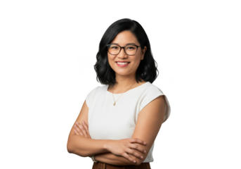 Confident young woman smiling