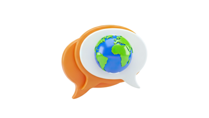 Global Communication and Conversation Concept
