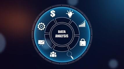Data analysis for professional business growth featuring strategic financial charts, information processing and corporate management interface. - Powered by Adobe