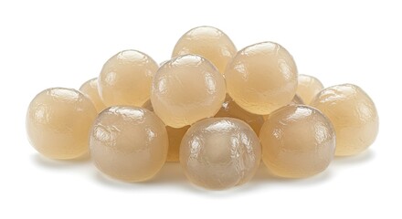 Close up of fresh rambutan fruits isolated on a white background