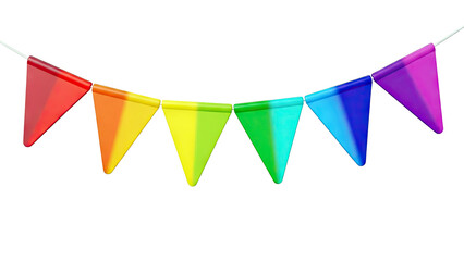 Rainbow Bunting Flags