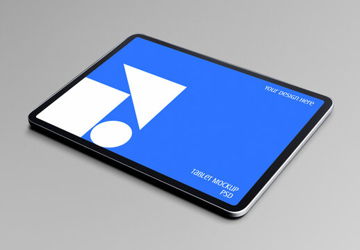 Modern Tablet Mockup With Design PSD