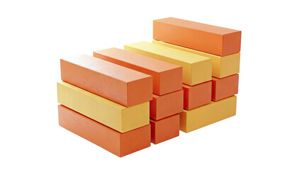 Obraz premium Stack of Orange and Yellow Rectangular Blocks