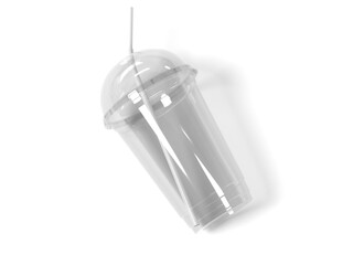 Plastic Cup 3D Render Isolated White for Mockup 4