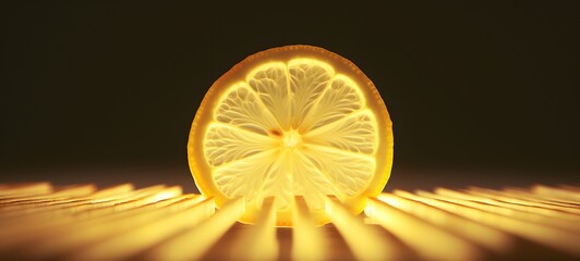 lemon slice shaped matchstick carving ,generative AI