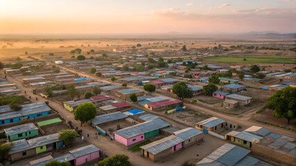 Indian village view from above