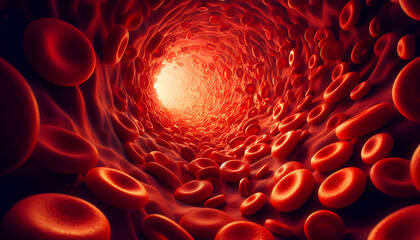 3D illustration of a blood vessel