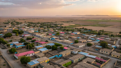 Indian village view from above
