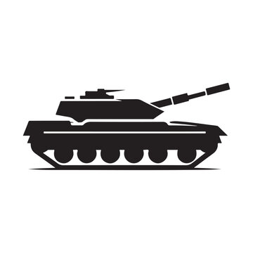 military tank vector silhouette clip art logo design illustration icon collection