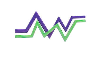 3D Growth Charts with Upward Trends