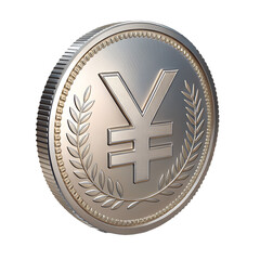 Premium Silver Yen Currency Coin Featuring Detailed Laurel Wreath Engraving
