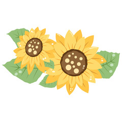 Sunfower Bouquet Illustration