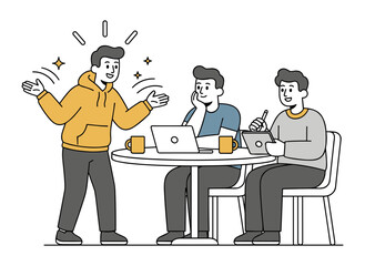 Brainstorming Session: Young Creative Team Sharing Ideas in Coworking