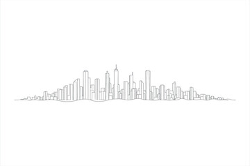 Fototapeta premium City Skyline Illustration