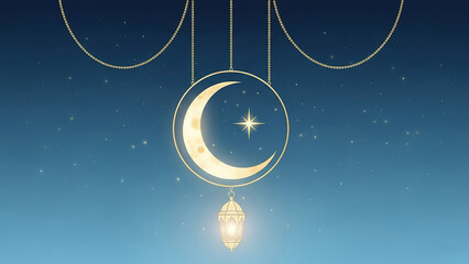 Celestial pendant against the night sky