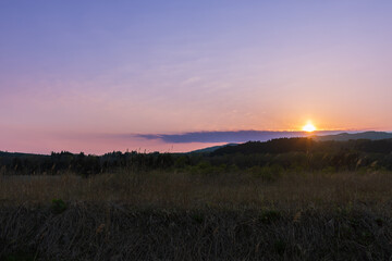 北海道道南2025春の夕陽02