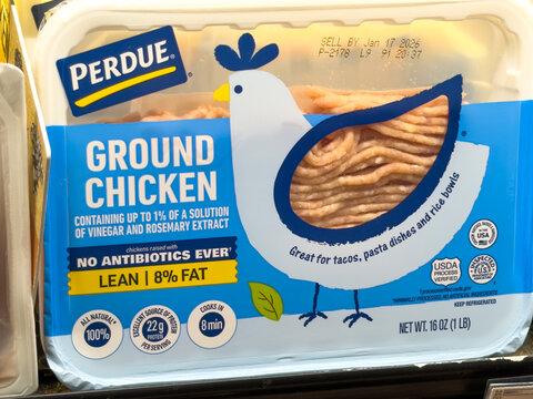 Perdue Ground Chicken Package In Refrigerated Grocery Case