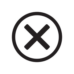 Obraz premium Cross Button Icon for Close, Cancel and UI Interface Design