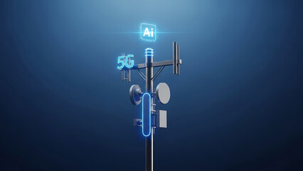 Advanced 3d edge computing concept with 5g connectivity and artificial intelligence processing capabilities