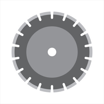 DIAMOND BLADE-4. Circular top disc icon. Stone knife icon. Diamond cutting blade icon. 