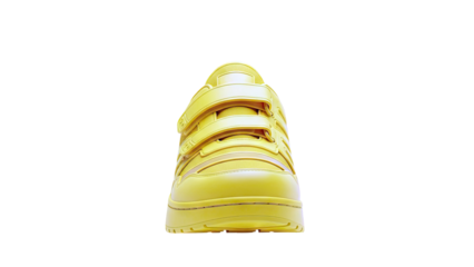 Bright Yellow Low-Top Sneakers with Velco Straps