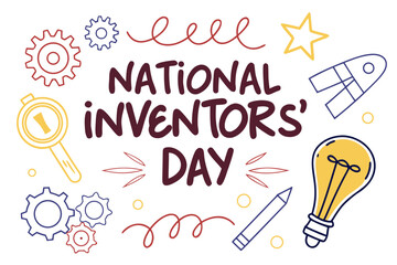 Inventors' Day Vector Illustration, Science and Technology Innovation Design