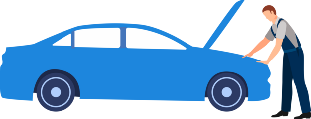 Car maintenance and repair service concep 