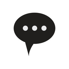 Fototapeta premium bubble chat logo icon ilustration flat