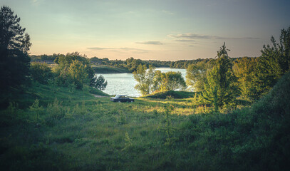 Summer evening landscape