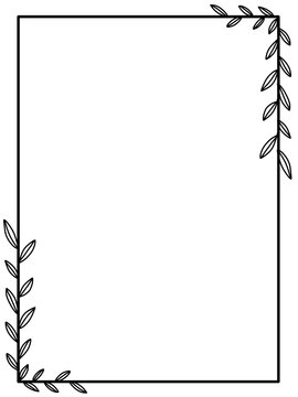 Square border frame flowers simole aesthetic background