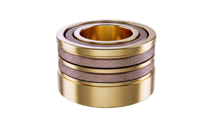 Gold Bearing with Textured Rings