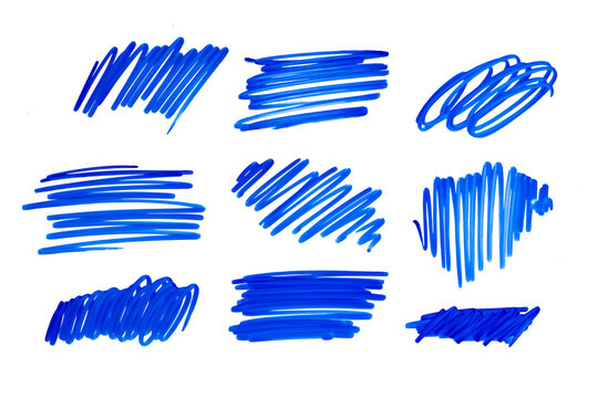 scribbles and marks
