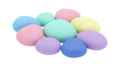 Pastel Easter Eggs Pile
