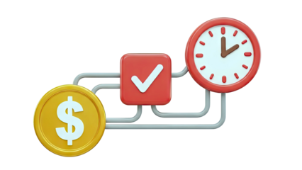 Money, Time, and Success Icons