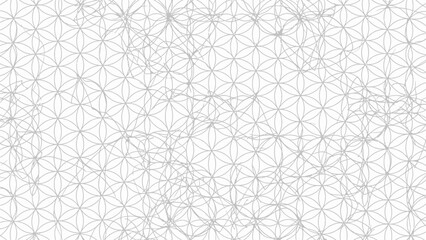 Sacred Geometry Pattern: Flower of Life, Metatron's Cube, Seamless Background