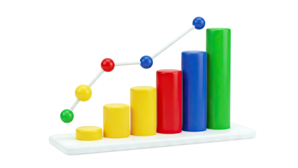 3D Bar Chart with Line Graph