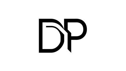 Obraz premium Modern DP Monogram Logo Design, Minimalist Typography, Brand Identity