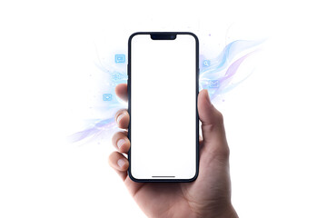 Blank Smartphone in Hand &ndash; Mobile Mockup, App Display & Modern Tech Concept