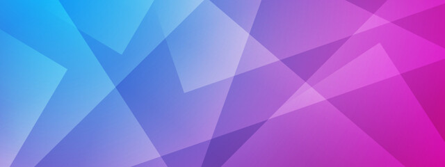 Obraz premium Geometric shapes featuring a blue, purple, and pink gradient, ideal for backgrounds, website design, digital art, and abstract concepts.