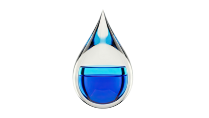 Abstract Blue Liquid Droplet