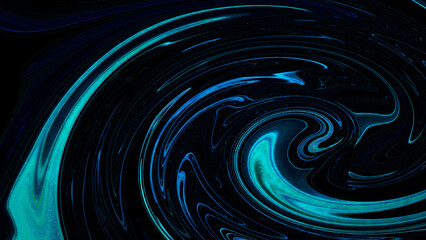 Dynamic cyan swirl liquid marble texture background with circular flowing waves and glowing artistic patterns for modern digital art