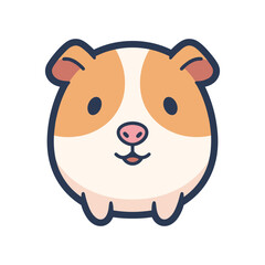 Adorable Cartoon Guinea Pig Illustration