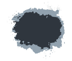 Dark Gray Paint Splash Abstract Ink Blot