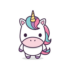 Adorable Cartoon Unicorn Illustration