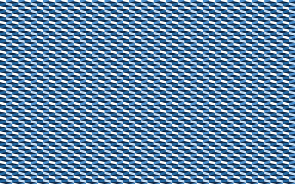 Geometric abstract seamless pattern with parallelogram and diamond in light n dark blue , optical illusion, op art, abstract background. Vector illustration, for cloth sportswear cover cushion decor