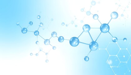 Abstract representation of molecular structures with blue tones, showcasing scientific concepts