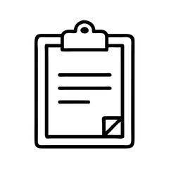 Clipboard with blank sheet of paper and note corner detail  