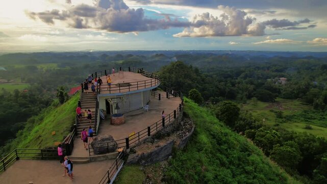 Chocolate Hills, Bohol, Philippines. Cinematic footage taken with a drone from the Unesco site.