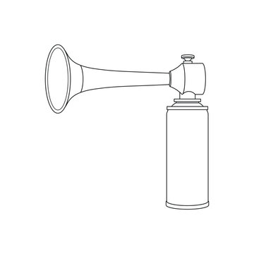 Hand drawn kids drawing vector illustration design air horn cartoon isolated