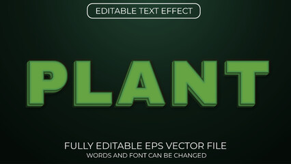 Obraz premium Plant editable 3d text effect
